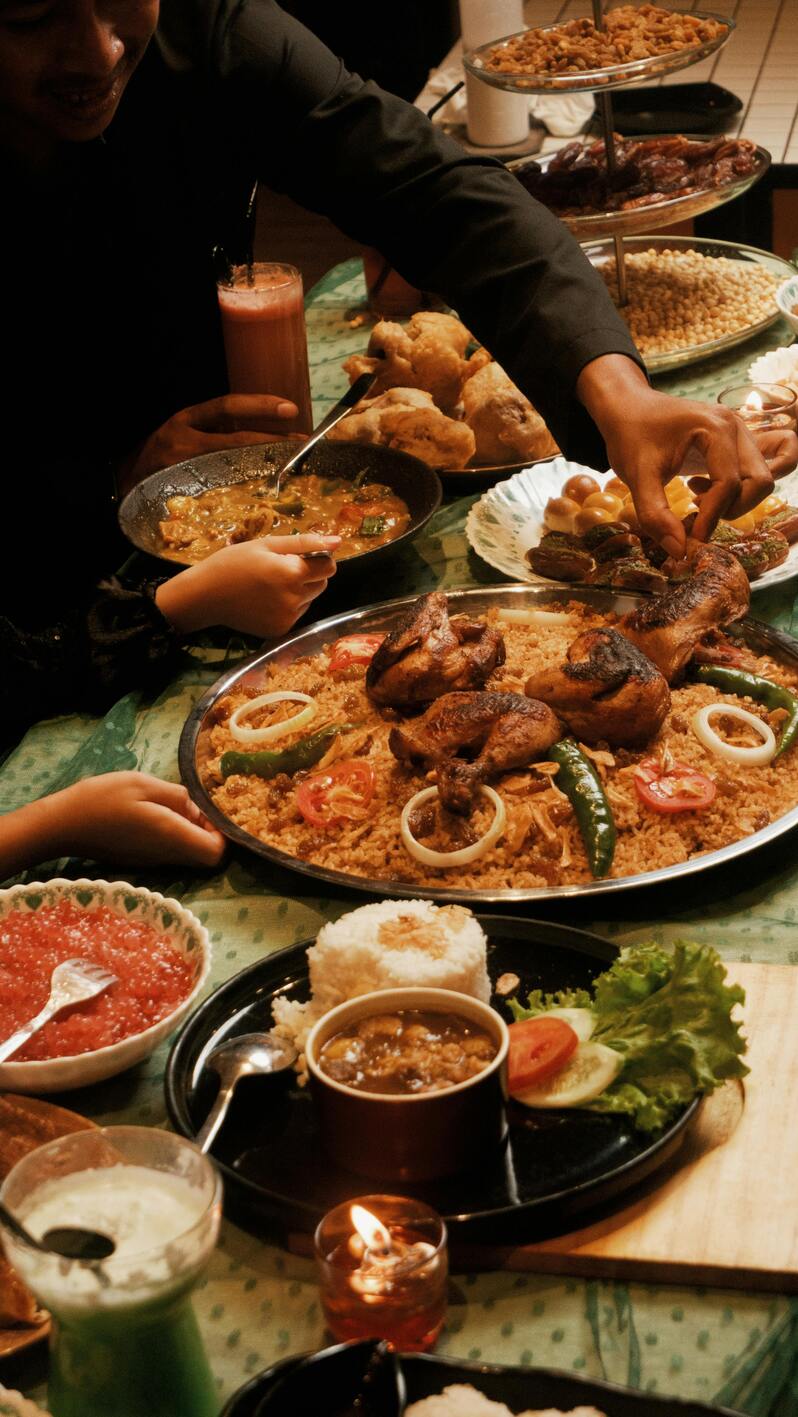 Ambiance de restaurant marocain